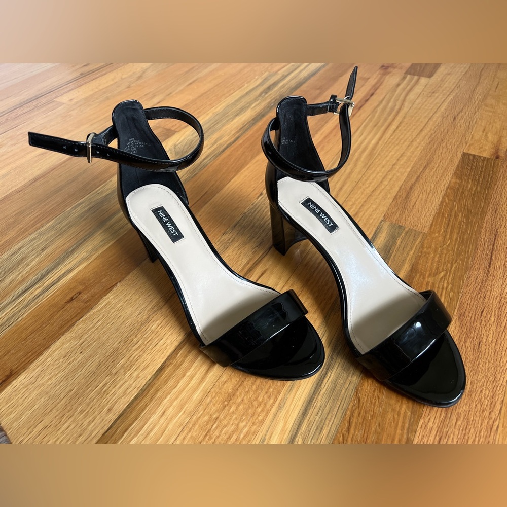 Shiny Black Heels by Nine West